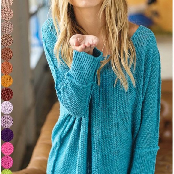 HENSLEY Hi-Low Knit Sweater - Picture 4 of 5